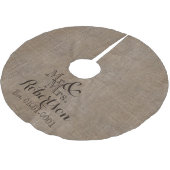 Persoonlijke burlap-look Rustic Wedding Keepomwill Kerstboom Rok (Gekanteld)
