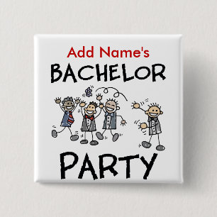 Persoonlijke Buttonnen van de Bachelor Party Vierkante Button 5,1 Cm