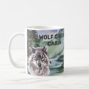 Persoonlijke Cabin Woods Wolf Forest Koffiemok