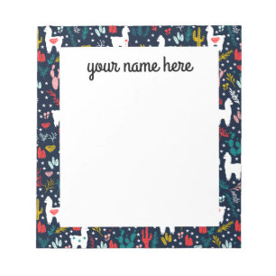 Persoonlijke Cactus en Alpaca-Notitieblok Notitieblok