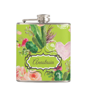Persoonlijke Cactus Pastel Heupfles