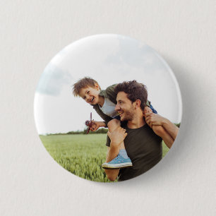 Persoonlijke cadeau met volledige foto voor papa v ronde button 5,7 cm