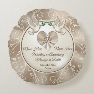 Persoonlijke cadeaus voor Passen getrouwd, Jubileu Rond Kussen