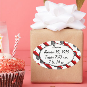 Persoonlijke cadeautjes voor Classic Baby Stat Ovale Sticker
