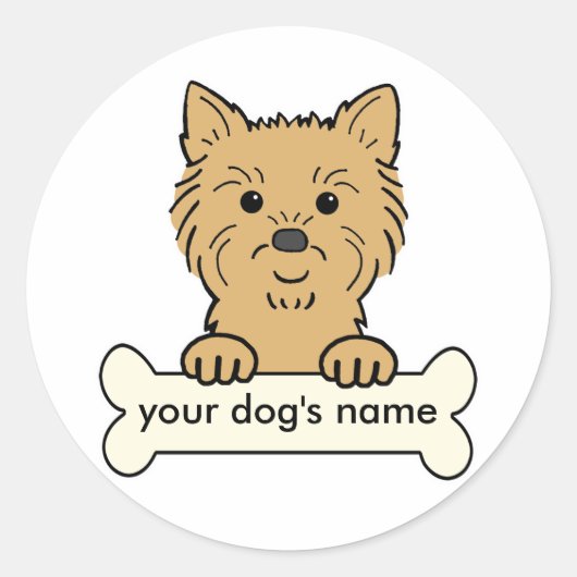 Persoonlijke Caïro Terrier Ronde Sticker (Voorkant)