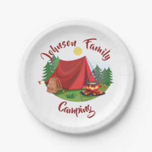 Persoonlijke camping papieren bordje