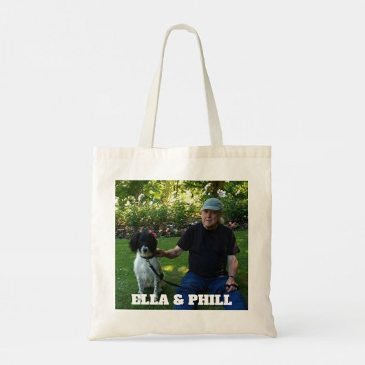 Persoonlijke canvas tas met uw eigen afbeelding en (Achterkant)