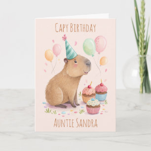 Persoonlijke Capybara Verjaardagskaart Kaart