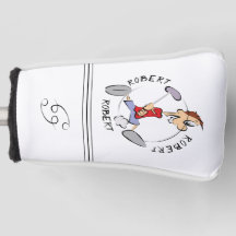 Persoonlijke Cartoon Golfer Driver Hoofddeksel
