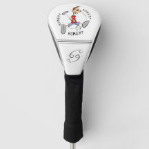 Persoonlijke Cartoon Golfer Driver Hoofddeksel