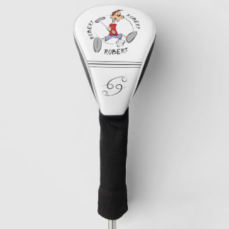 Persoonlijke Cartoon Golfer Driver Hoofddeksel Golfheadcover