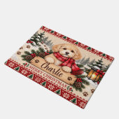 Persoonlijke Cavapoo Kerstmat Deurmat (Schuin)
