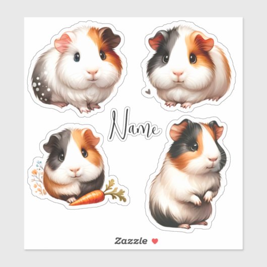 Persoonlijke cavia  sticker (Vel)