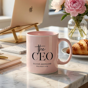 Persoonlijke CEO-koffiemok Aangepaste Boss Lady Tweekleurige Koffiemok