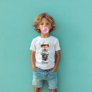 Persoonlijke Chagrijnige Cowboy in Denim Outfit T-shirt