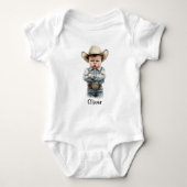 Persoonlijke Chagrijnige Cowboy Romper (Voorkant)