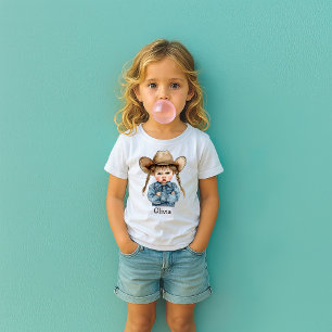 Persoonlijke Chagrijnige Cowgirl in Denim Jas T-shirt