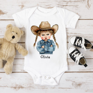 Persoonlijke Chagrijnige Cowgirl Romper