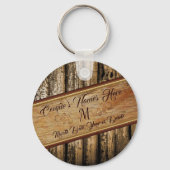 Persoonlijke Cheap Rustic Wedding Party Favors Sleutelhanger (Achterkant)