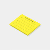 Persoonlijke checkbox lijst geel post-it® notes (Schuin)
