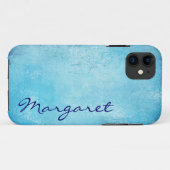 Persoonlijke Cheerful Blue Waterverf Hoesje-Mate i Case-Mate iPhone Case (Achterkant (horizontaal))