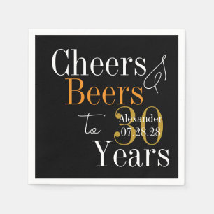 Persoonlijke Cheers en Bieren 30e Verjaardagsfeest Servet