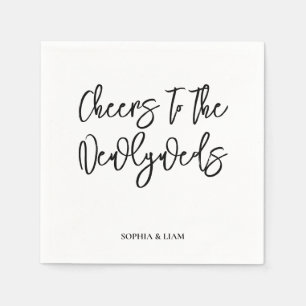 Persoonlijke Cheers Trouw Rustieke Handlettering Servet