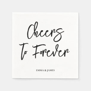 Persoonlijke Cheers Trouw Rustieke Handlettering Servet
