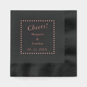 Persoonlijke Cheers Trouwfolie Gestempelde servett Folie Servetten