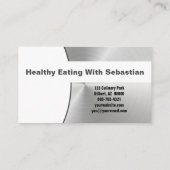 Persoonlijke Chef Borstelstaal Aangepaste foto QR- Visitekaartje (Achterkant)