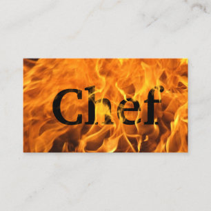 Persoonlijke Chef Buring Fire Typografie Visitekaartje