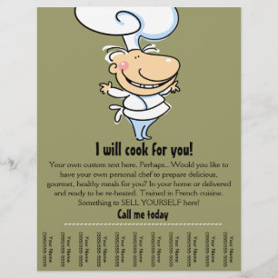 Persoonlijke chef/catering brochure flyer