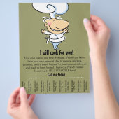Persoonlijke chef/catering brochure flyer (Hand)
