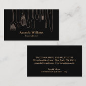 Persoonlijke Chef Catering Kitchen Silver Utiers Visitekaartje (Voorkant / Achterkant)