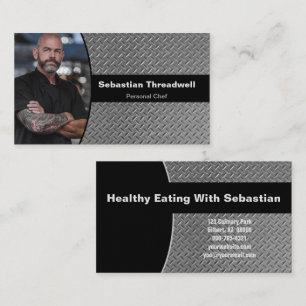 Persoonlijke chef Diamantplaat Aangepaste foto Visitekaartje