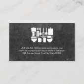 Persoonlijke Chef Houten Paneel Slate Gold Spatter Visitekaartje (Achterkant)