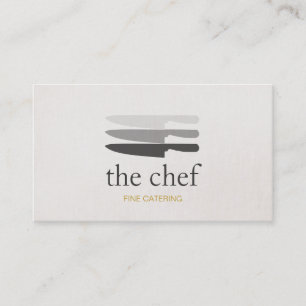 Persoonlijke Chef Knife in eenvoudige en moderne v Visitekaartje
