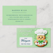 Persoonlijke chef-kok schattige koekjeskok visitekaartje (Voorkant / Achterkant)