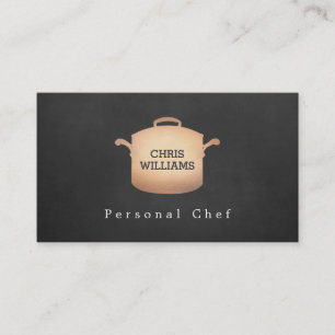 Persoonlijke Chef Koper Koken Pot Catering Logo Visitekaartje