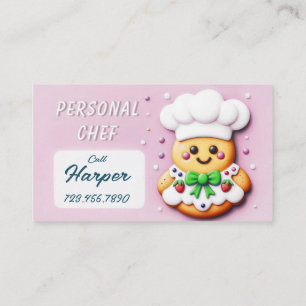 Persoonlijke chef lekkere cookie chef visitekaartje