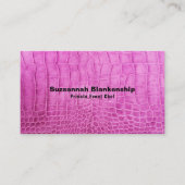 Persoonlijke Chef Pink Leather Minimalist - Aangep Visitekaartje (Voorkant)