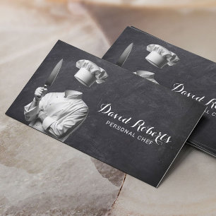 Persoonlijke Chef Privé Chef Restaurant Chalkboard Visitekaartje