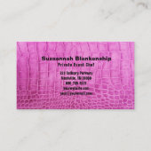 Persoonlijke Chef Roze leder Textuur QR Code Aange Visitekaartje (Voorkant)