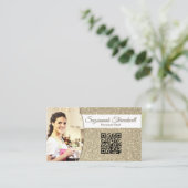 Persoonlijke Chef Subtle Gold Glitter Custom Photo Visitekaartje (Staand voorkant)