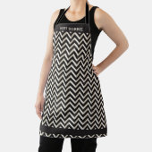 Persoonlijke Chevron Black & White Apron Schort (Insitu)