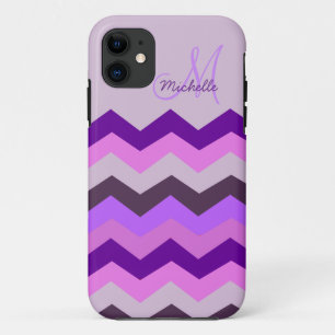 Persoonlijke Chevron Paarse Blast iPhone 11 Hoesje