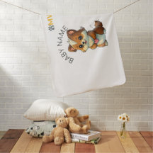 Persoonlijke Chibi Dieren Babydeken | Aangepaste N
