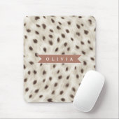 Persoonlijke Chic Neutrale Luipaard Dierprint Muismat (Met muis)