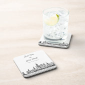 Persoonlijke Chicago Skyline Bier Onderzetter (Rechterzijde)
