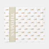 Persoonlijke Chihuahua (Kort Haar, Reebruin) Fleece Deken (Voorkant (Horizontaal))